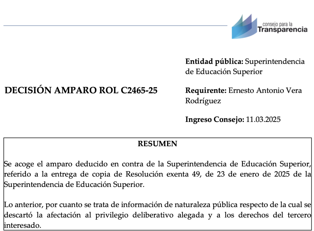 Superintendencia de Educación Superior